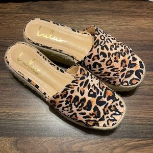 Lulus Leopard Print Espadrille Platforms